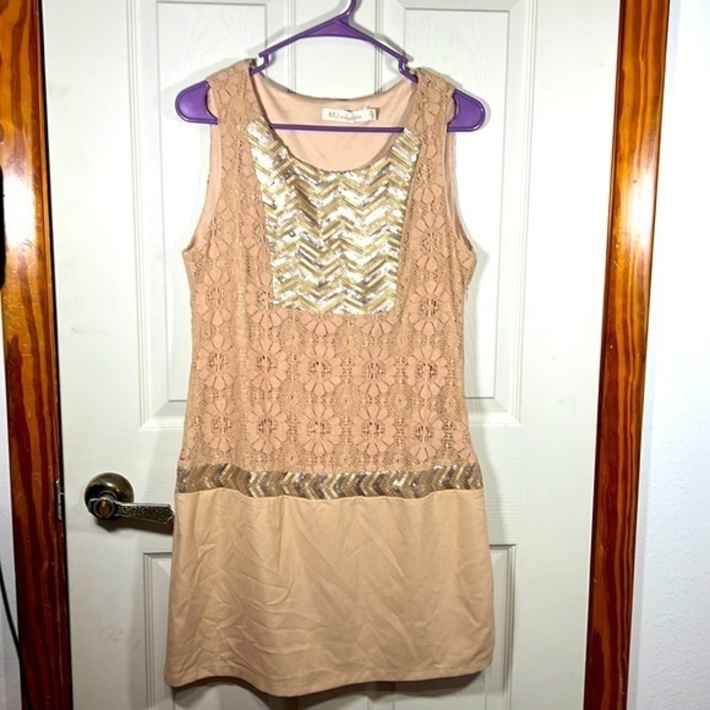 MJ DESIGNERPARIS DRESS SIZE L